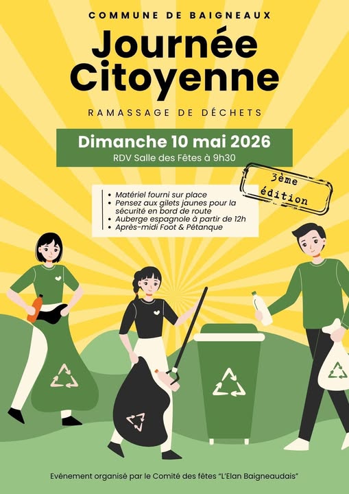 Affiche de la journée citoyenne du 10 mai 2026