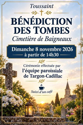 Affiche de la bénédiction des tombes du 8 novembre 2026