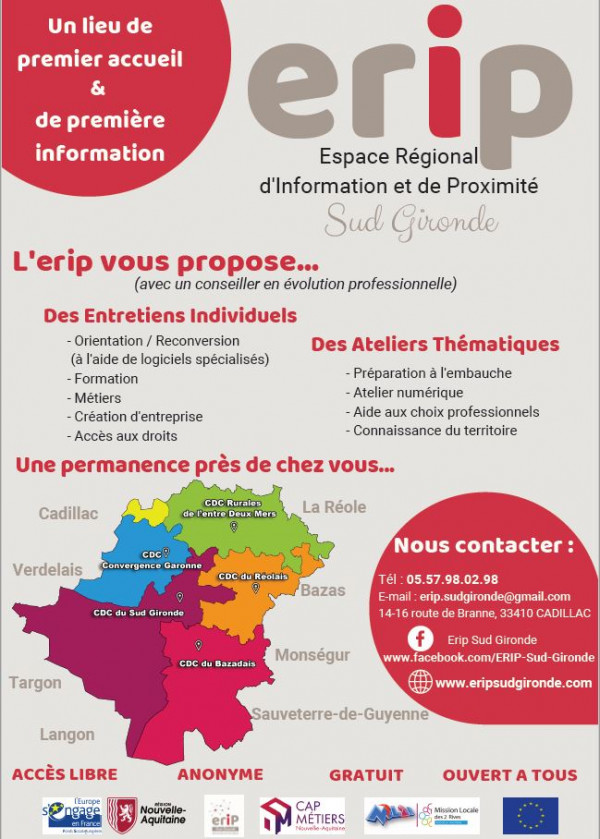 ERIP Sud Gironde, espace régional d’information et de proximité