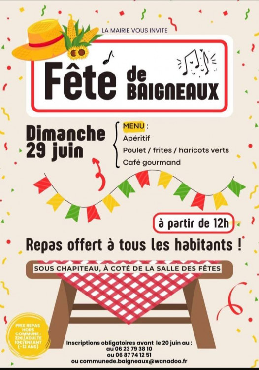 Affiche de la fête du village 2025