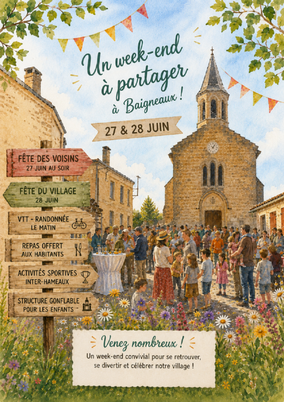 Affiche de la fête du village 2026