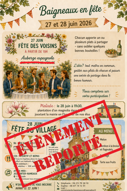 Report fête du village