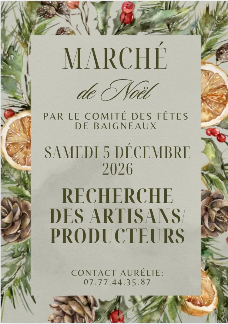 Affiche du marché de Noël 2026