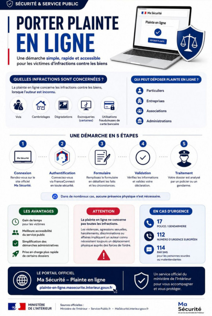 Porter plainte en ligne