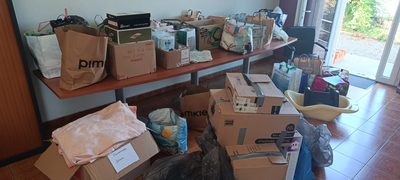Dons collectés à la salle des fêtes